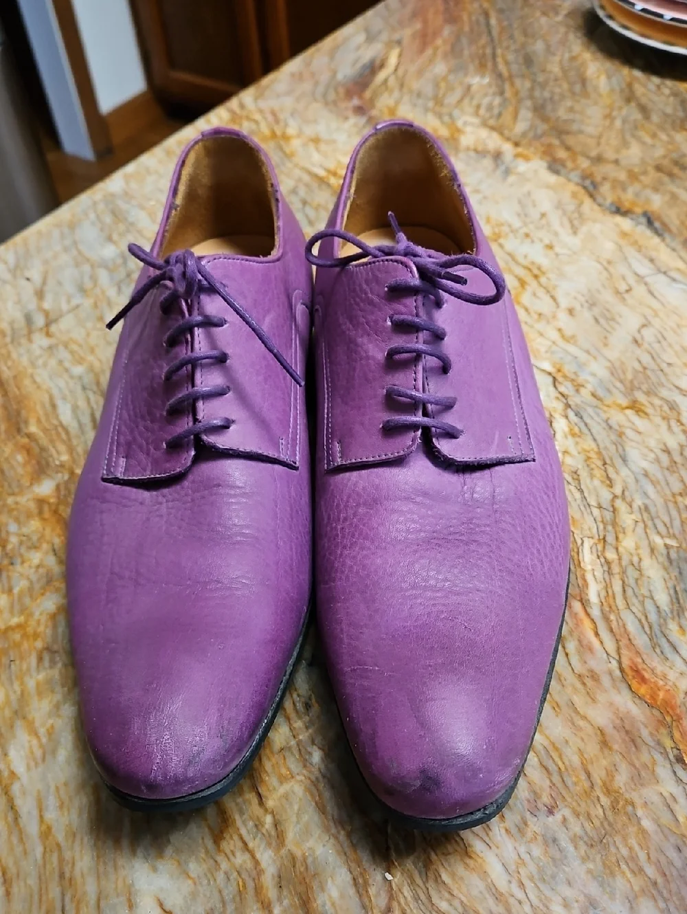 JOHN FLUEVOG Luciamo Purple Sleek Derby SHOE - 10